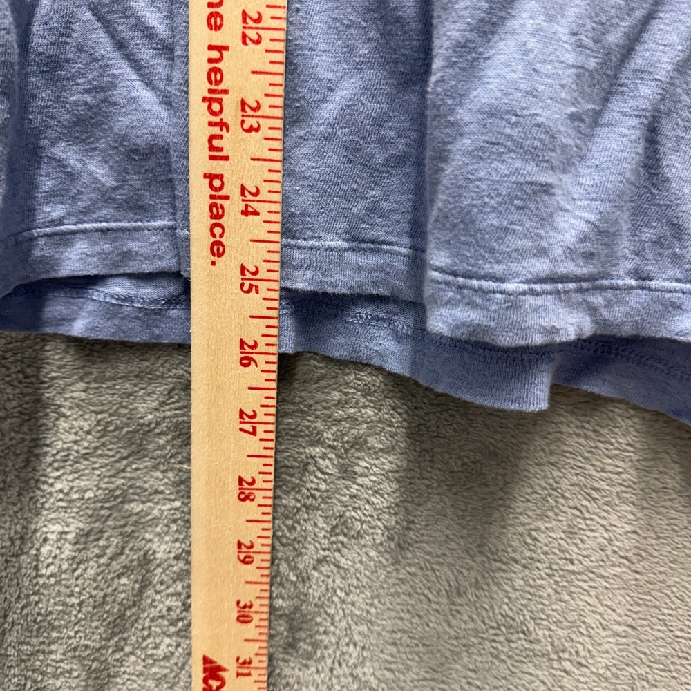 Isabel Marant Etoile Zewel Blue Linen Logo Graphic T-Shirt Metallic Silver Med - Picture 9 of 10